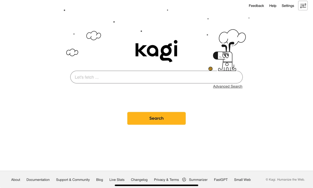 Kagi in action, search AI tool