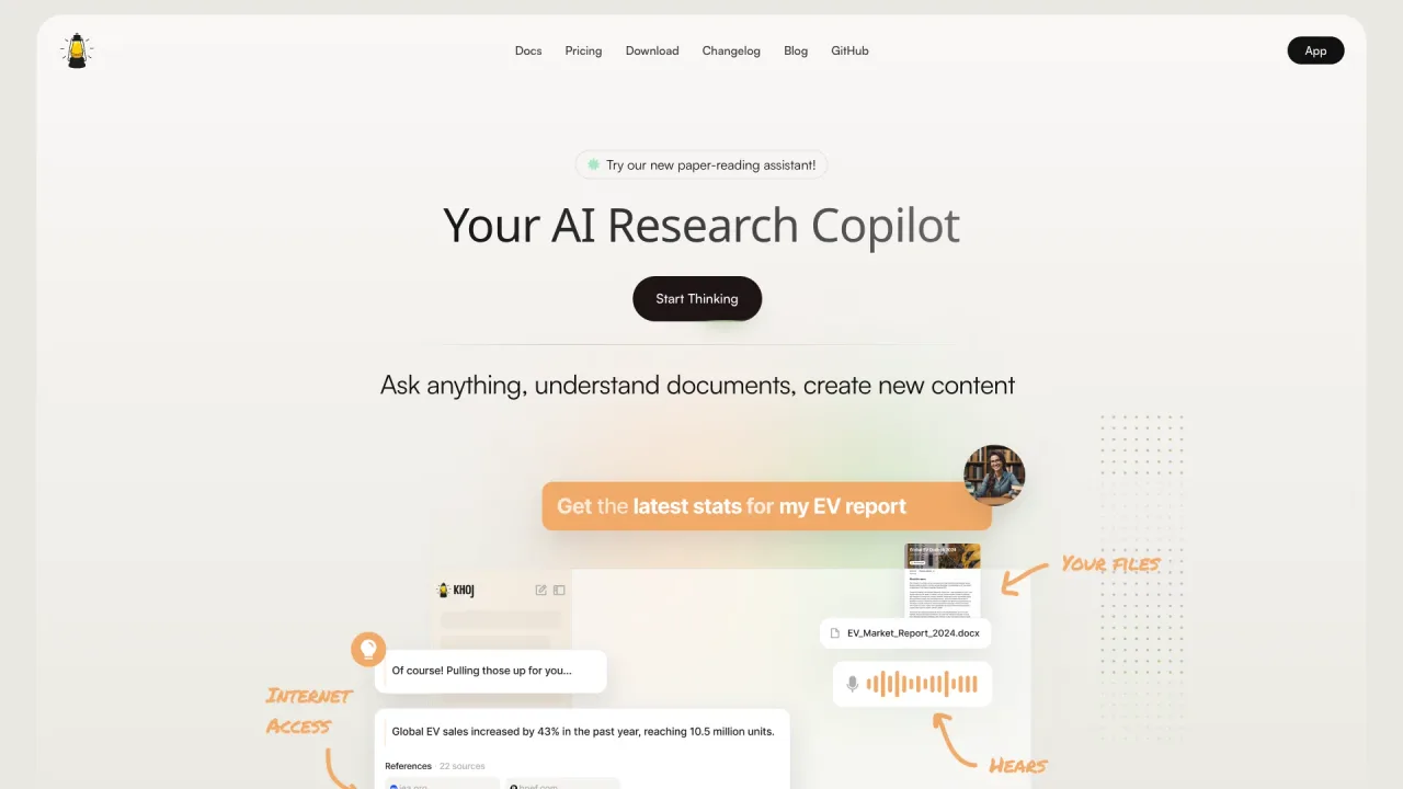 Khoj dashboard view