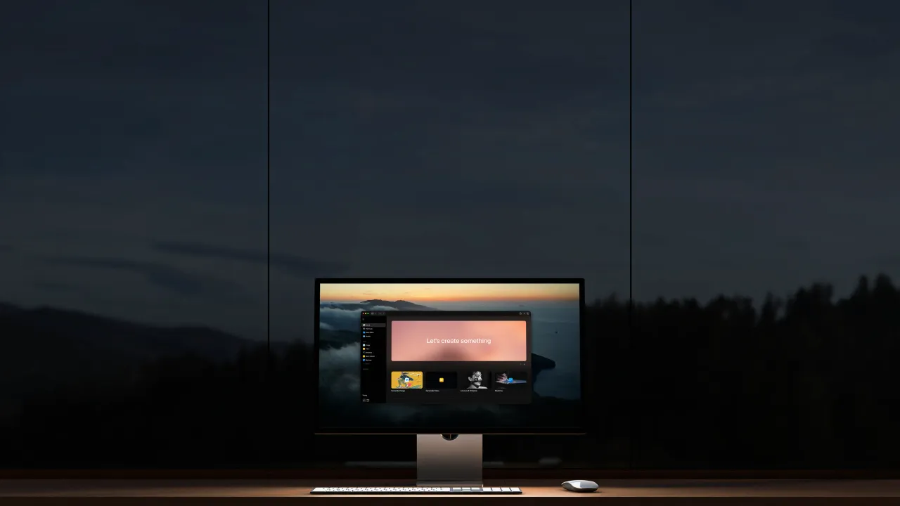 Krea interface in use