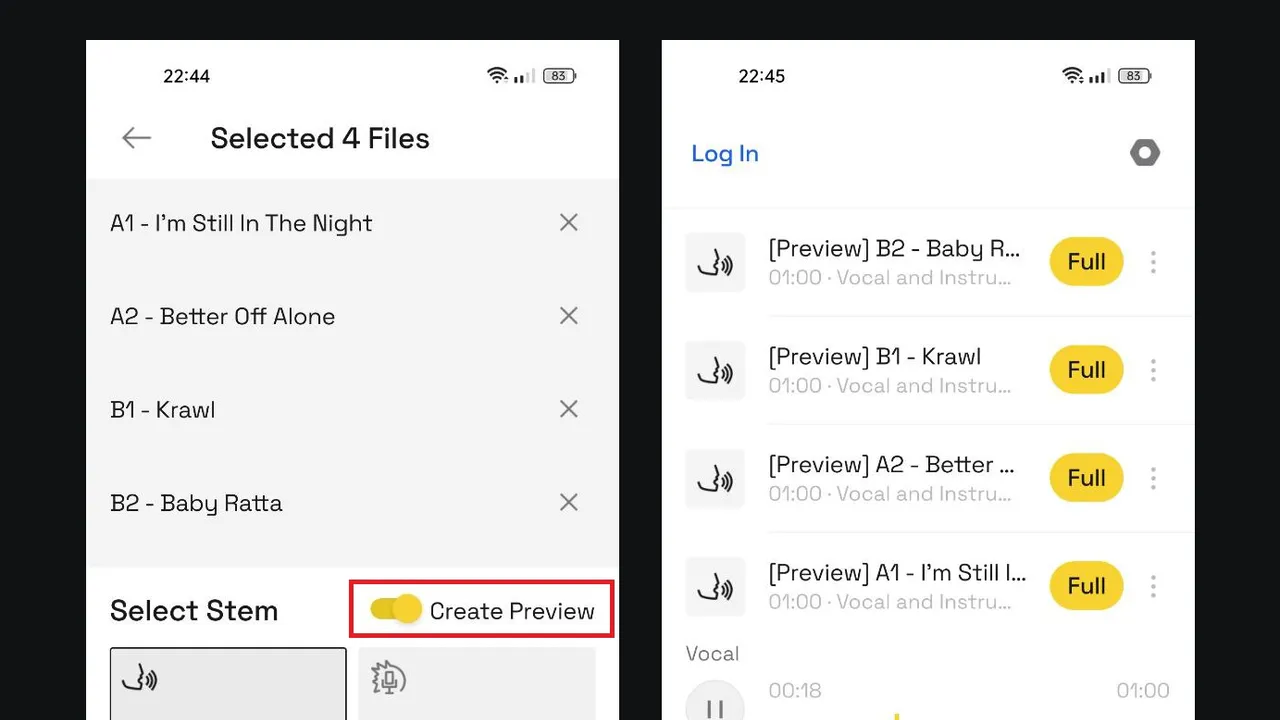 LALAL.AI interface in use