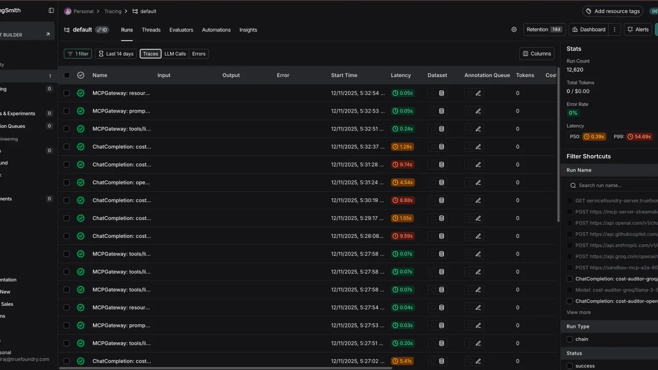 LangSmith in action, mcp & connectors AI tool