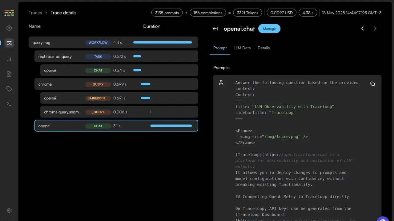 LangSmith app screen