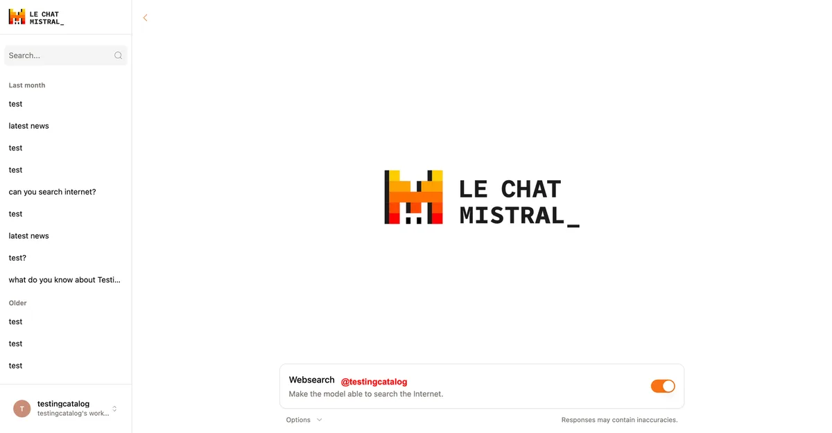 Le Chat dashboard view
