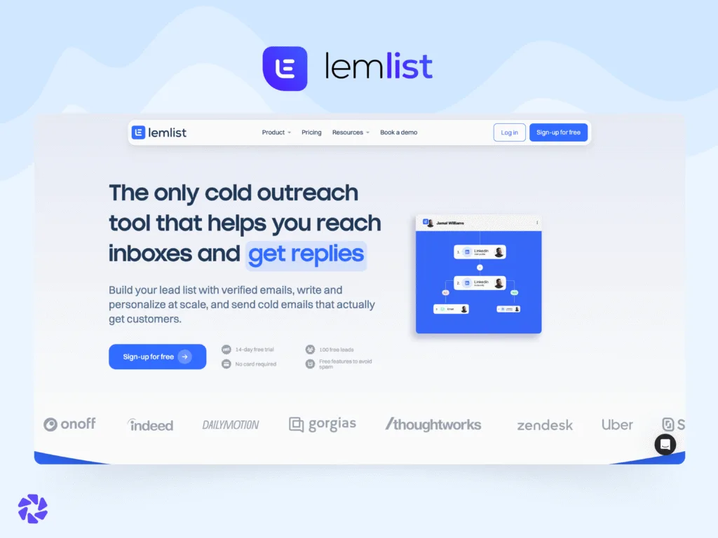 Lemlist interface in use