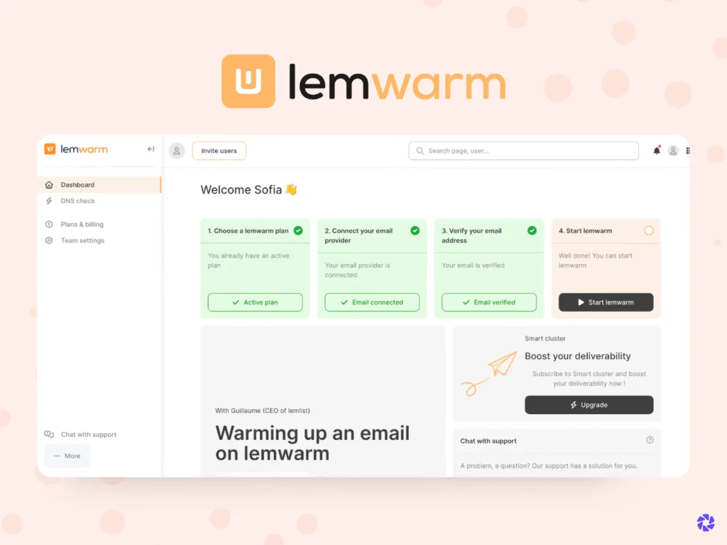 Lemwarm in action, marketing & seo AI tool