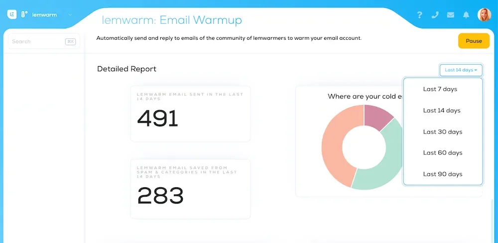 Lemwarm interface in use