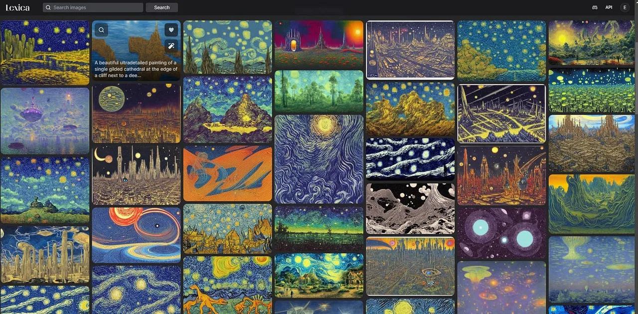 Lexica dashboard view