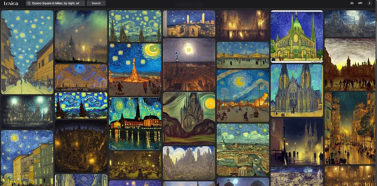 Lexica app screen
