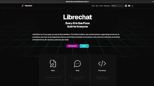 LibreChat dashboard view