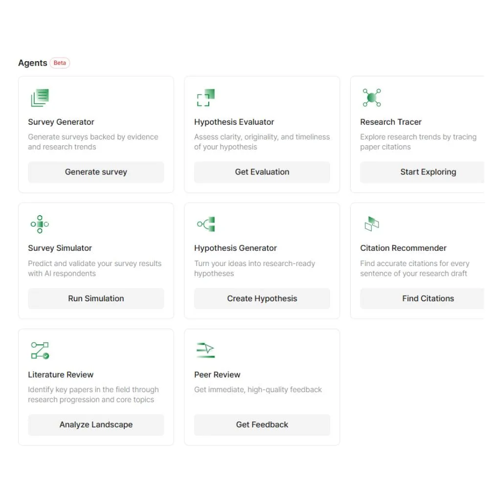 Liner in action, search AI tool