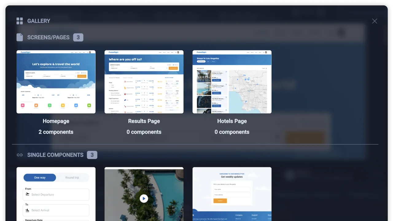 Locofy interface in use