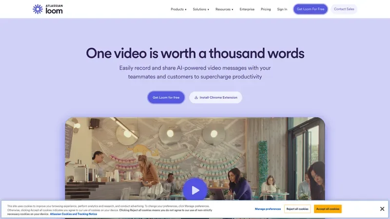 Loom AI in action, video AI tool