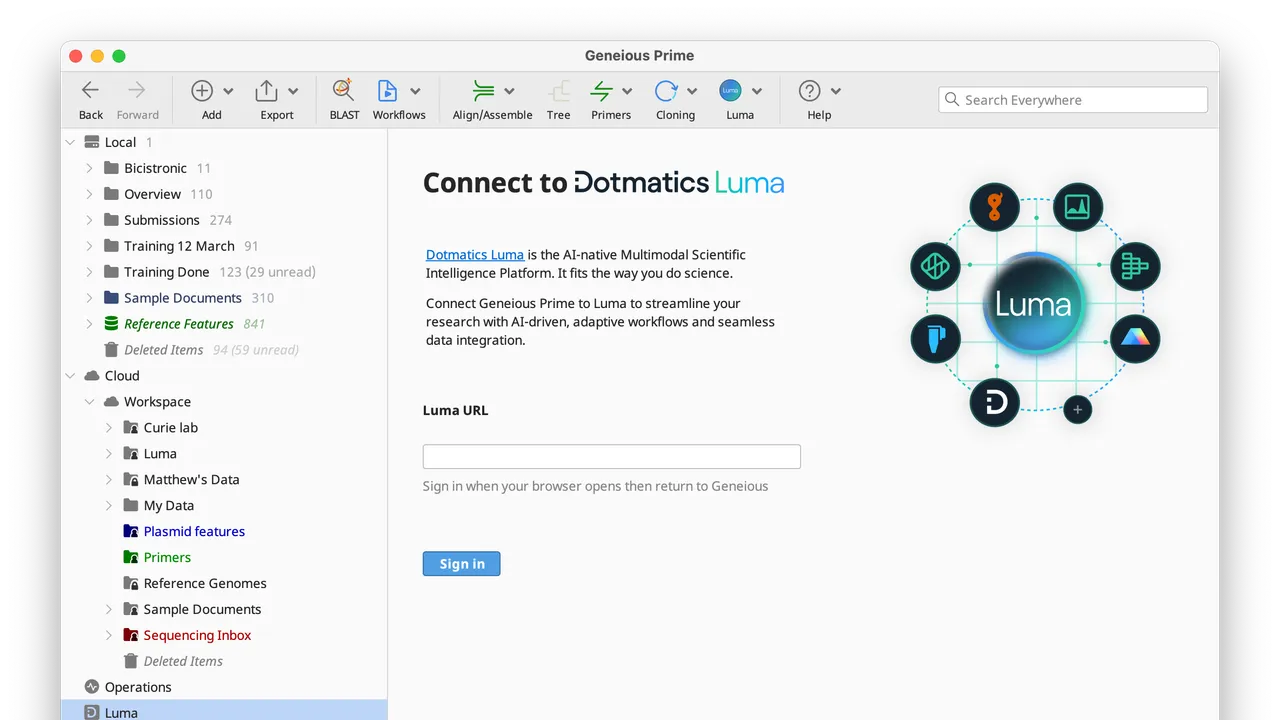 Luma Genie dashboard view