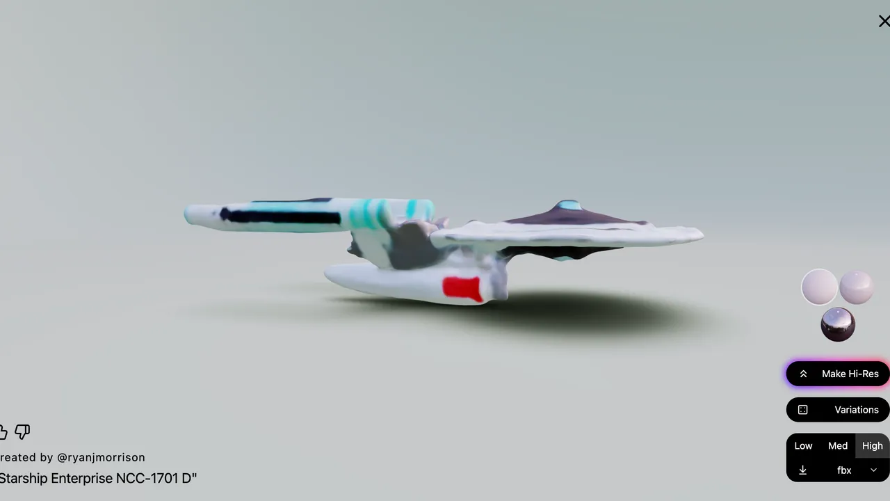 Luma Genie in action, 3d & modeling AI tool