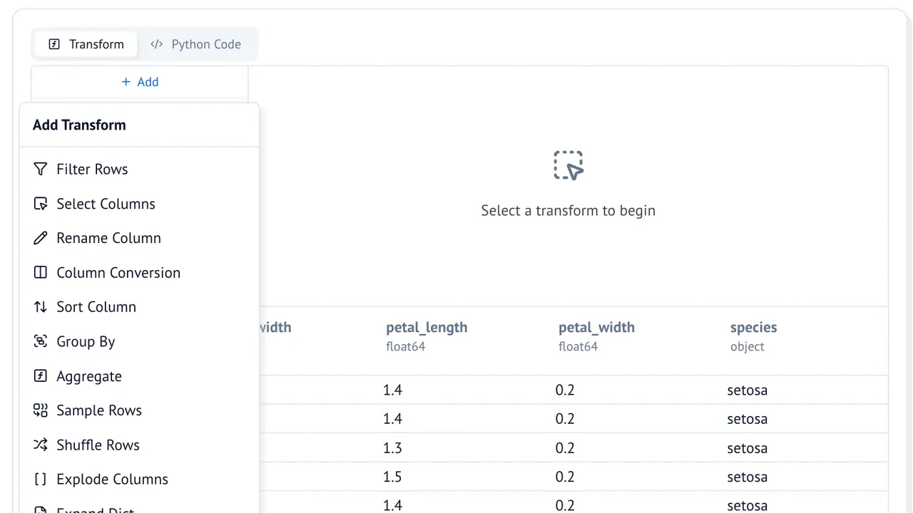 Marimo dashboard view