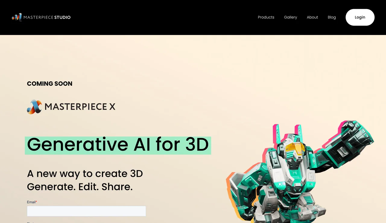 Masterpiece X dashboard view