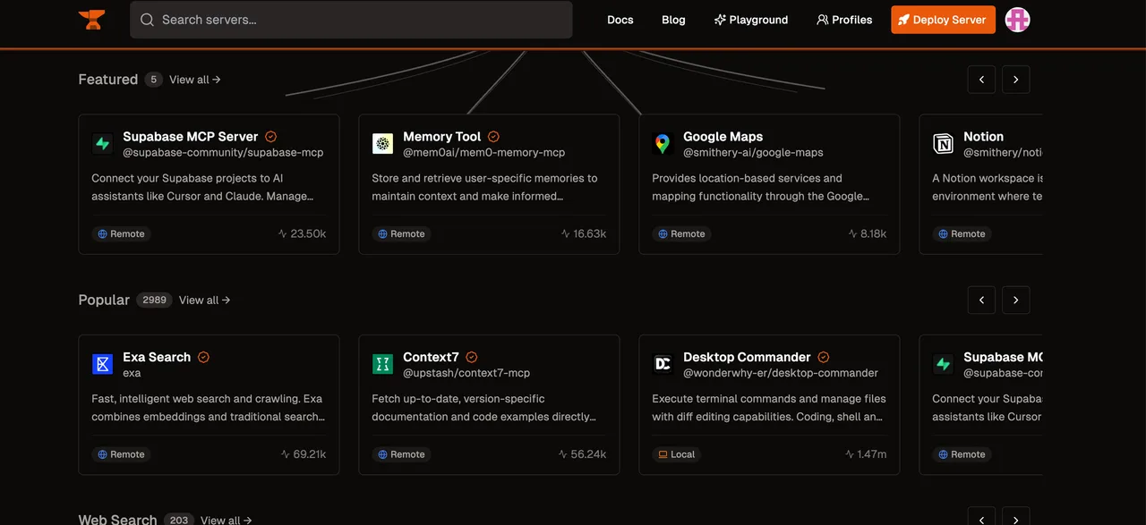 MCP.so interface in use