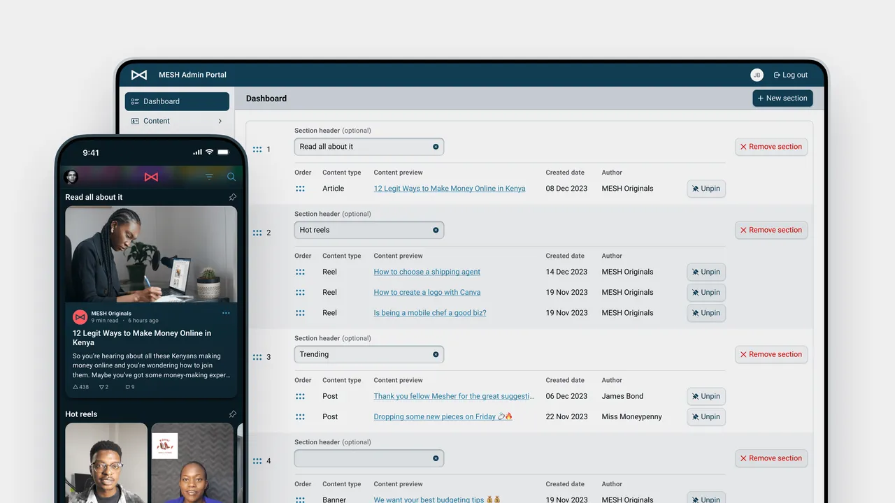 Meshy interface in use