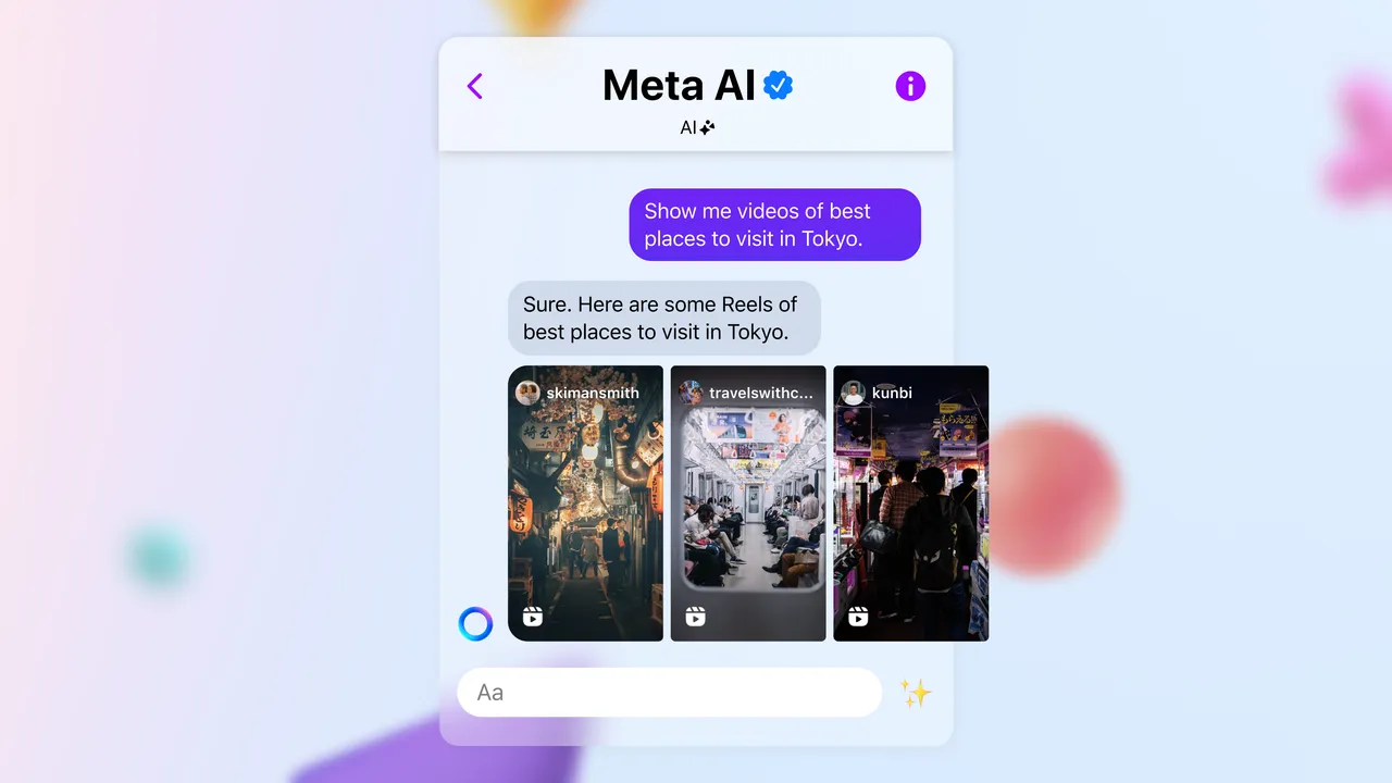 Meta AI app screen