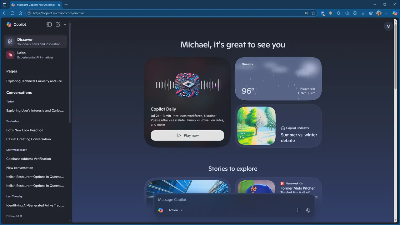 Microsoft Copilot dashboard view
