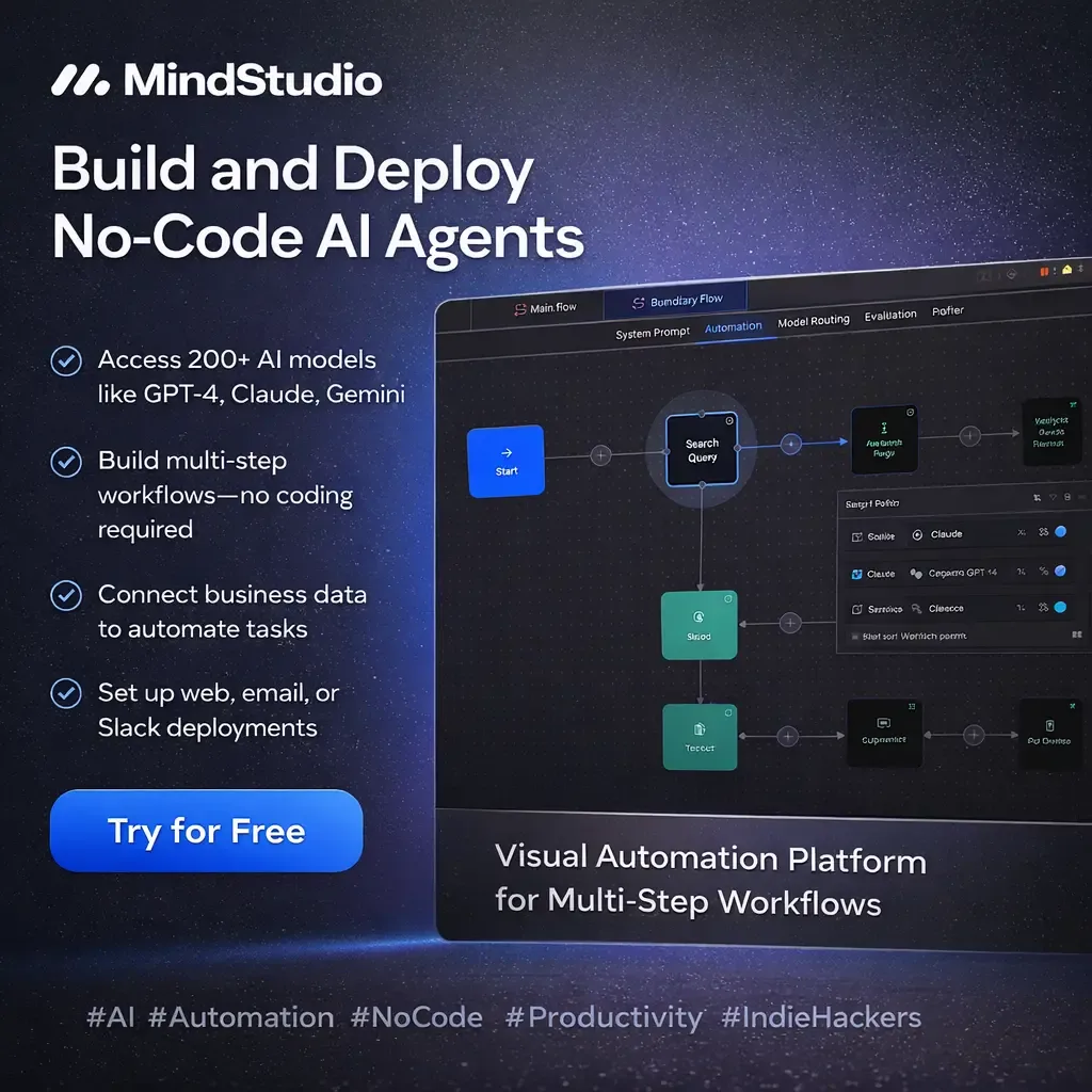 MindStudio dashboard view