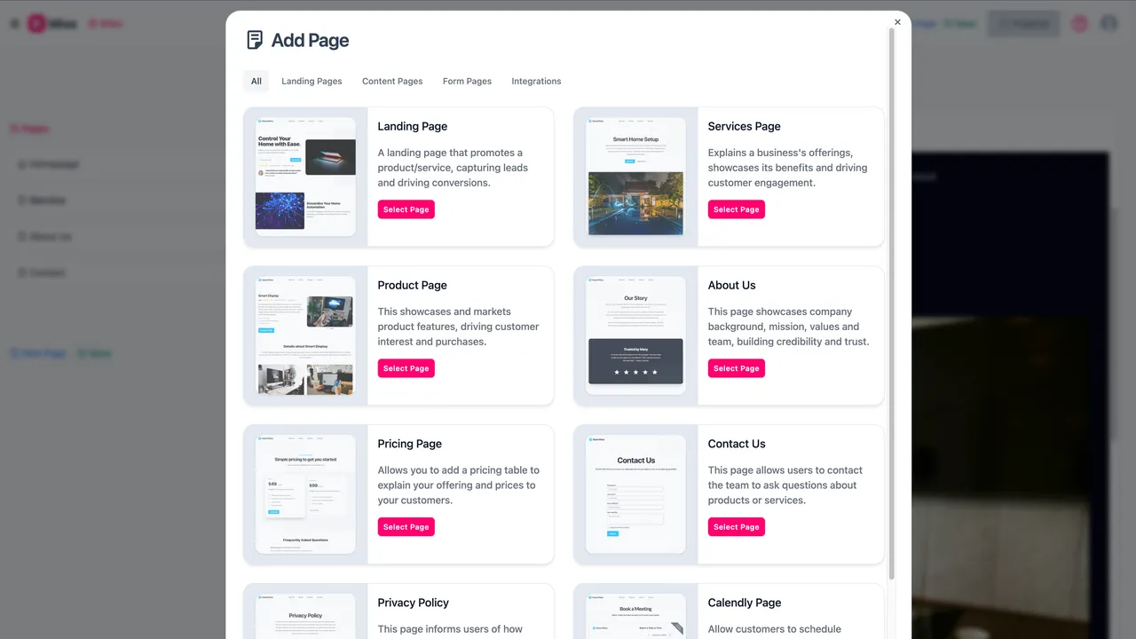 Mixo dashboard view