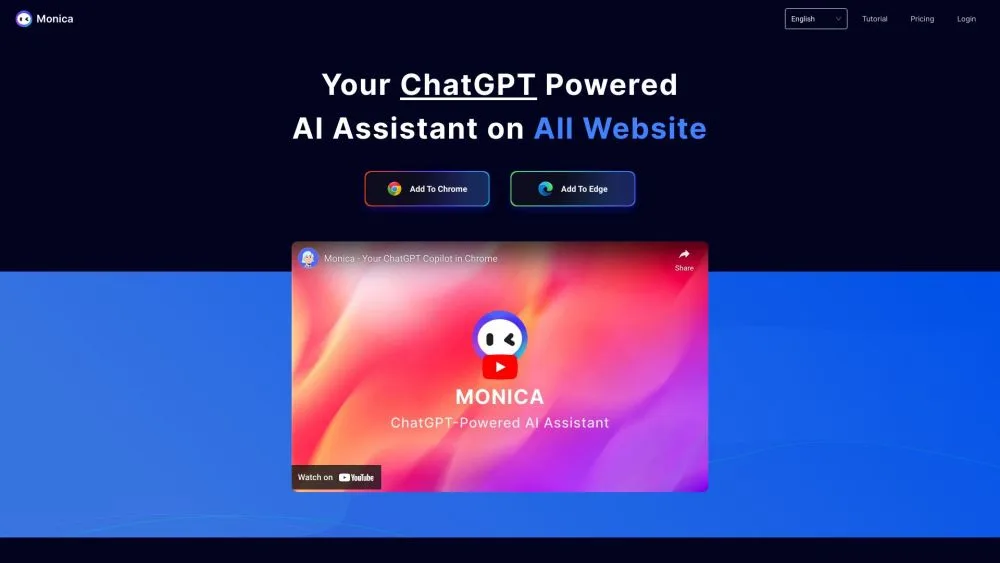 Monica interface in use