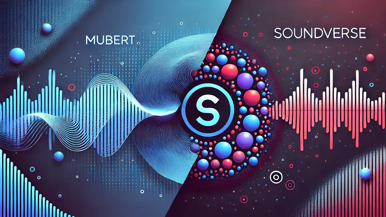 Mubert in action, music AI tool