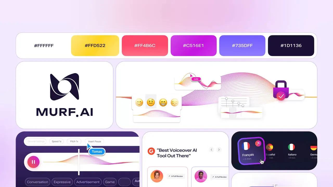 Murf in action, voice & audio AI tool