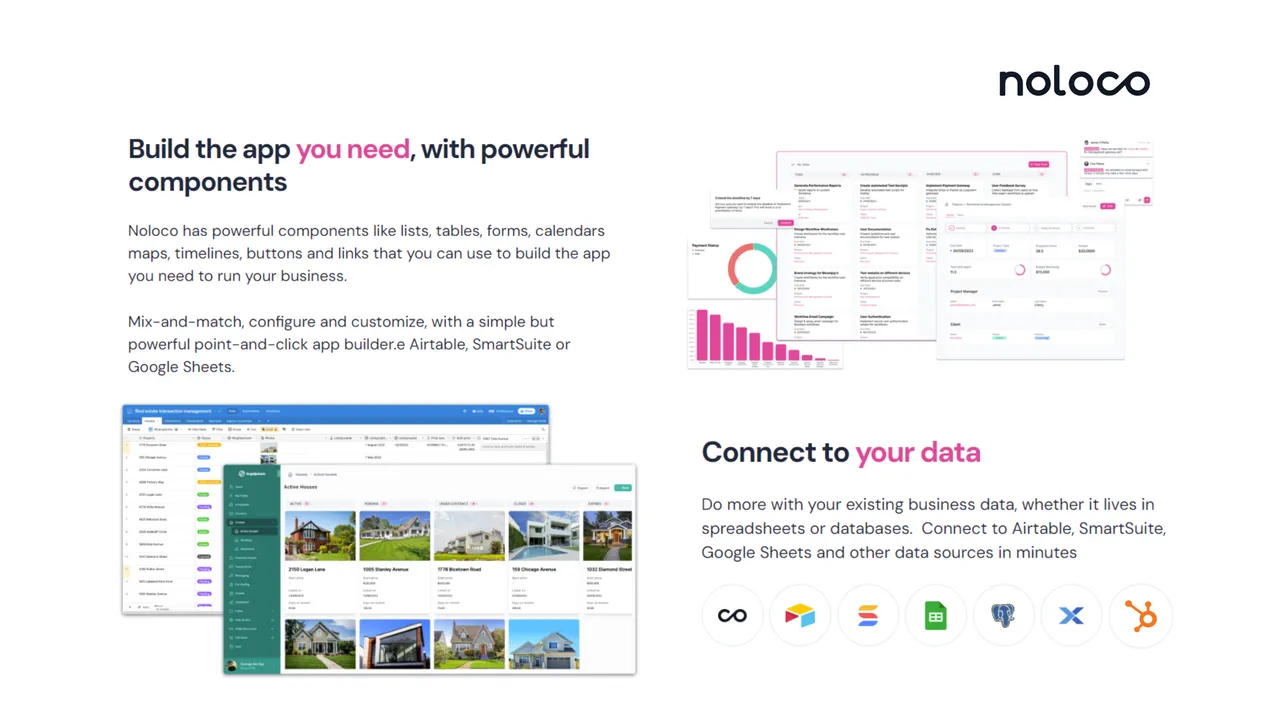 Noloco dashboard view