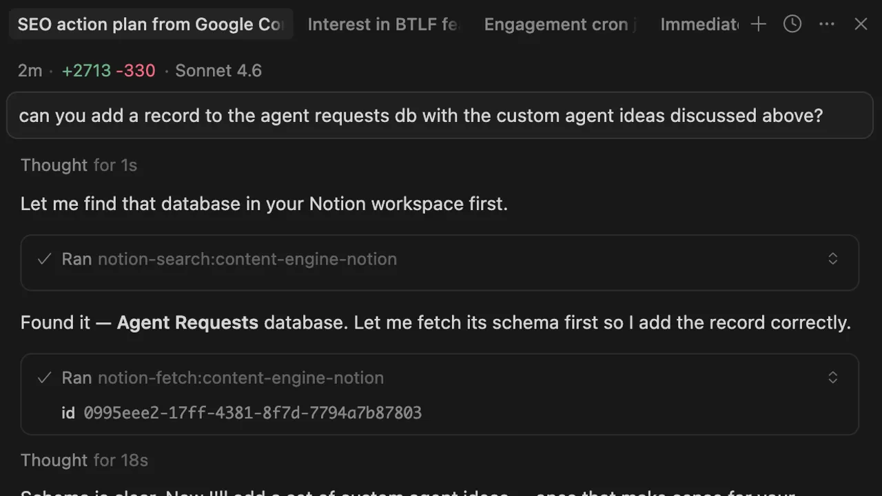 Notion AI in action, writing AI tool