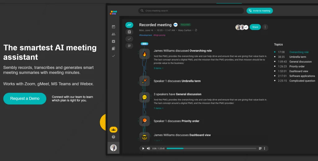 Notiv in action, transcription & meetings AI tool