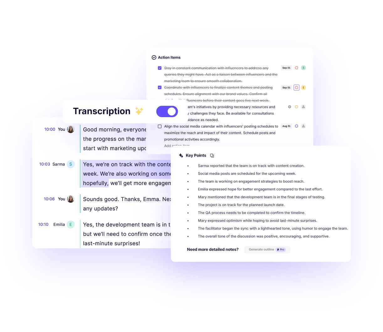 Notiv interface in use