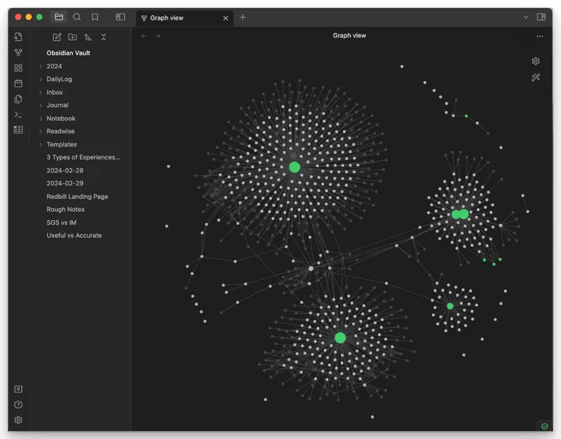 Obsidian AI interface in use