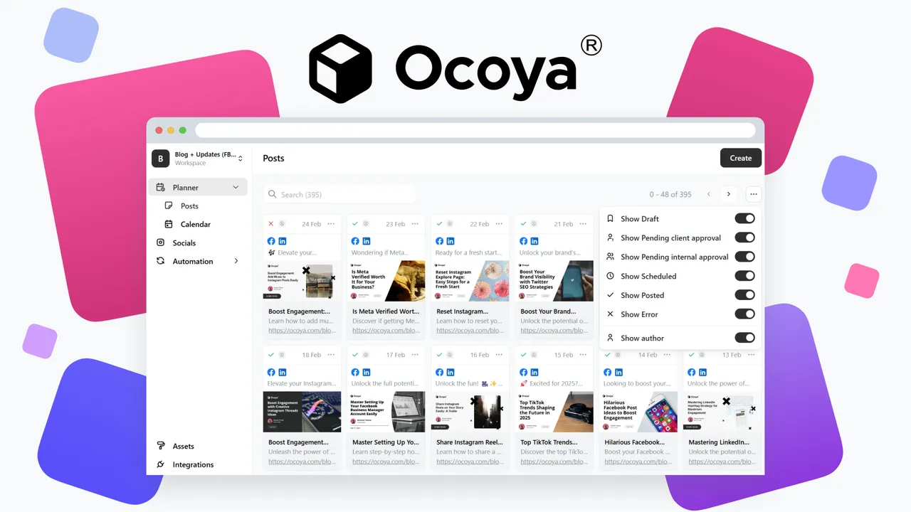 Ocoya in action, marketing & seo AI tool