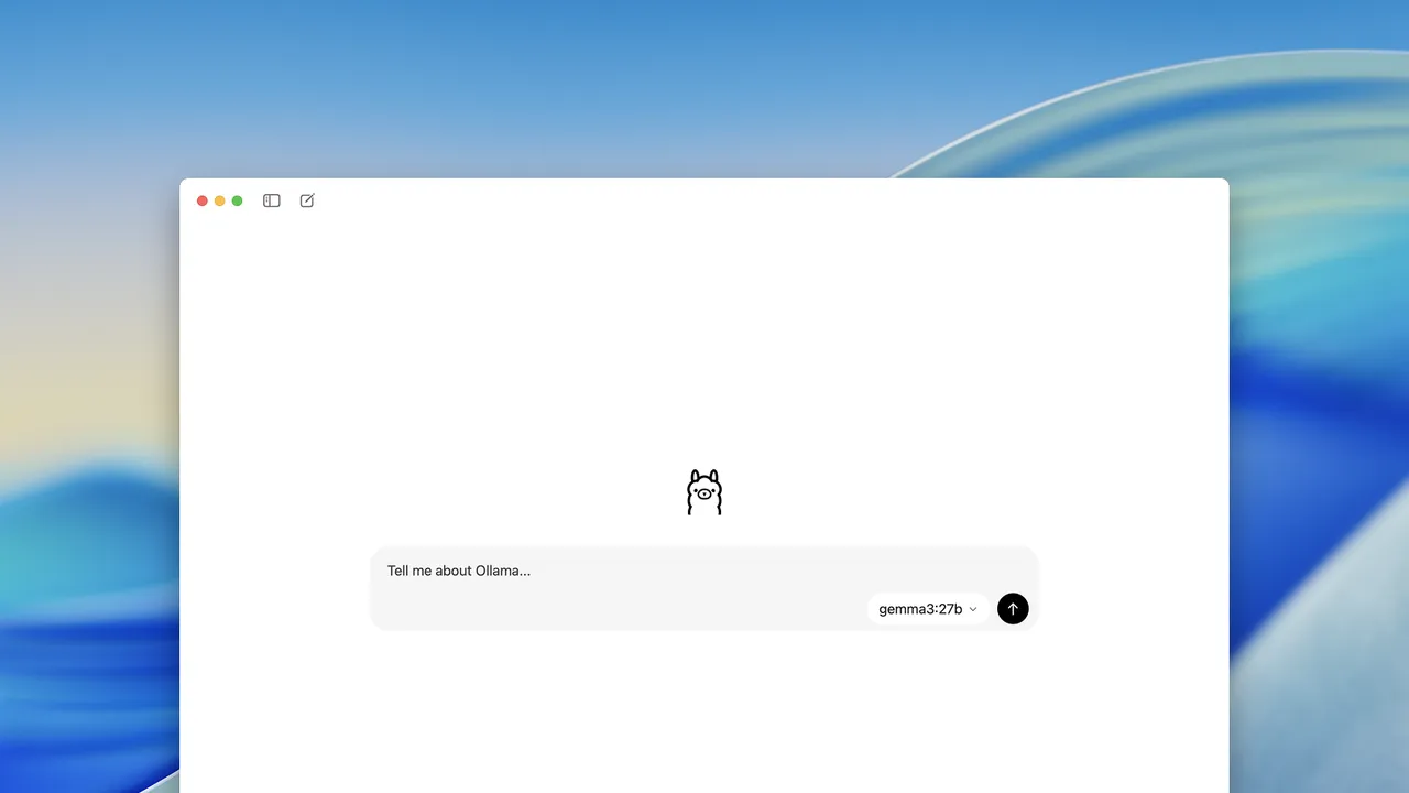 Ollama interface in use