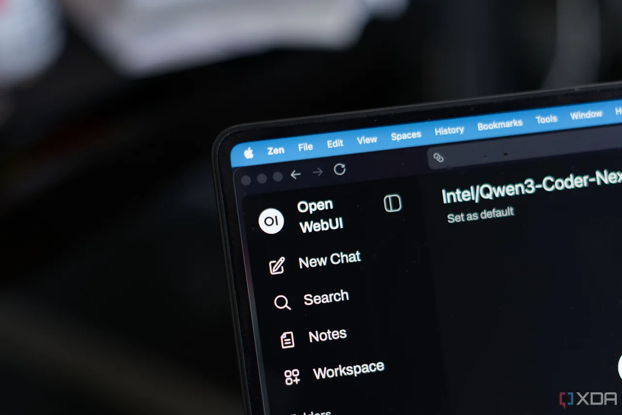 Open WebUI interface in use