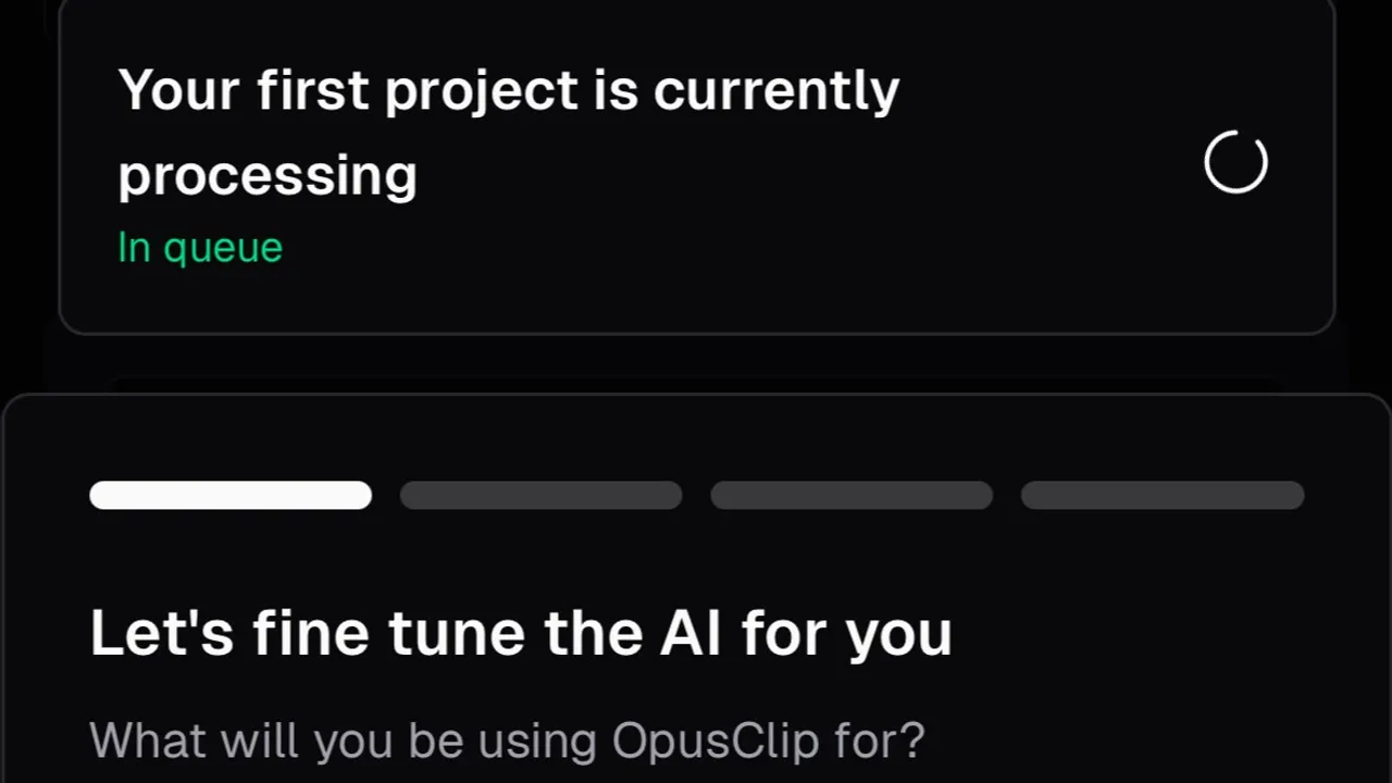 Opus Clip in action, video AI tool