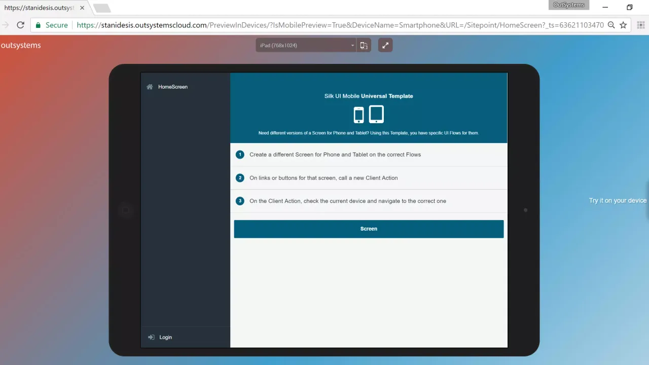 OutSystems in action, no-code AI tool