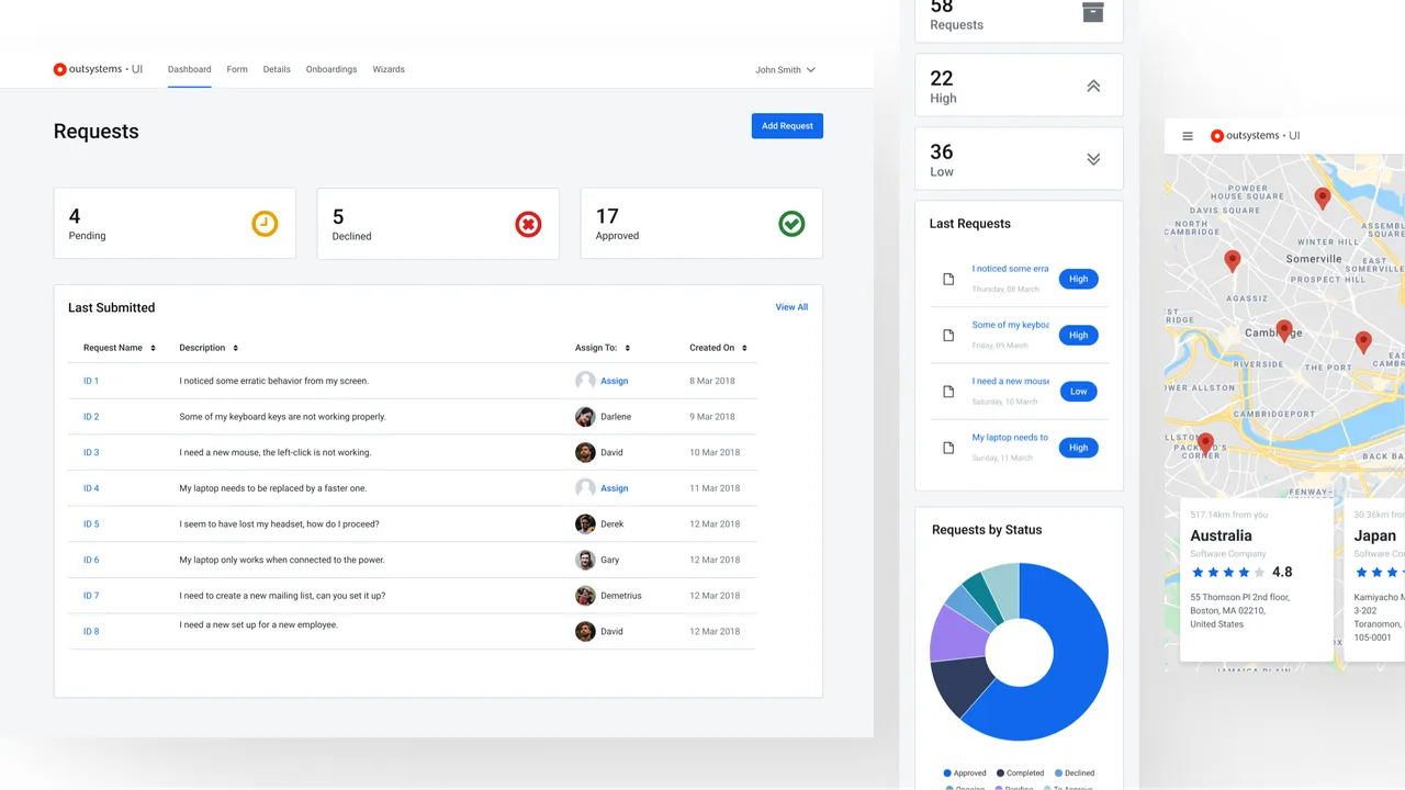OutSystems app screen