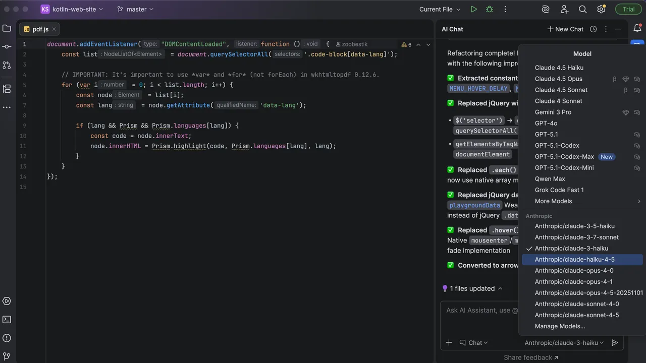 Pearai in action, code AI tool
