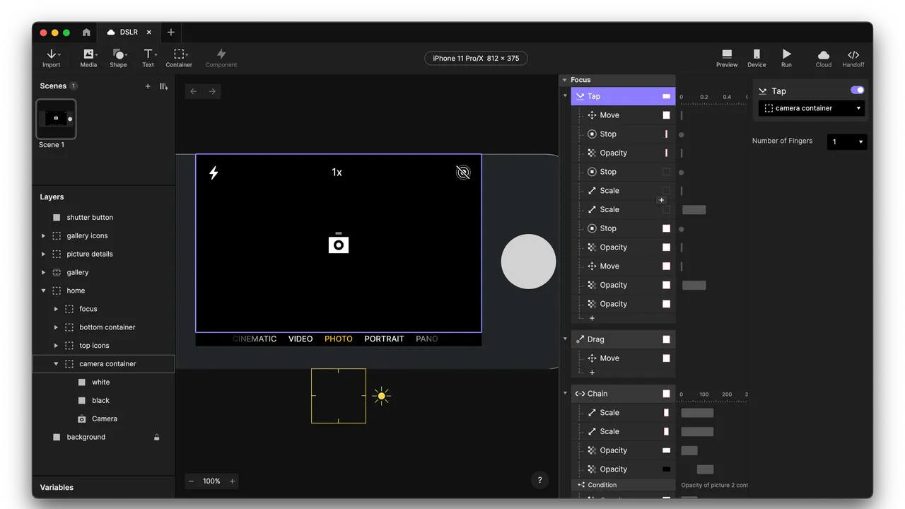 Pearai interface in use