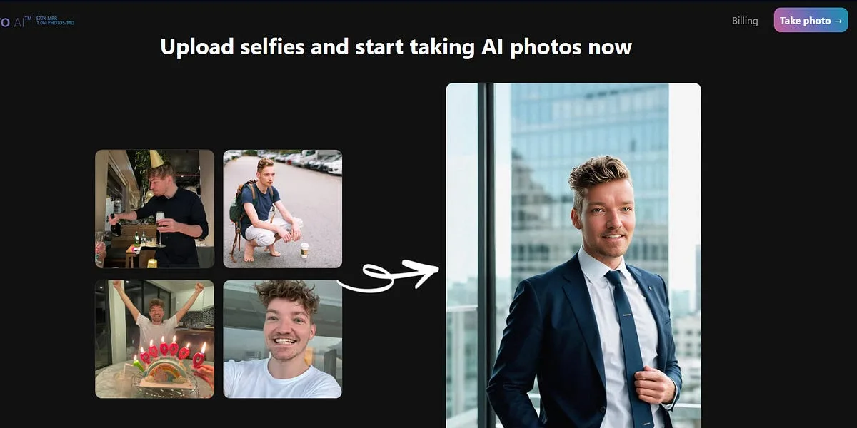 PhotoAI dashboard view