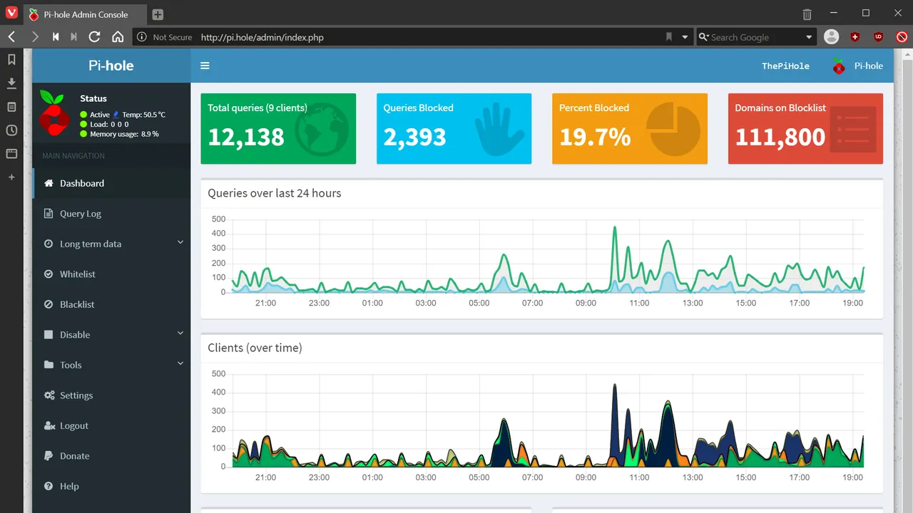 Pi app screen