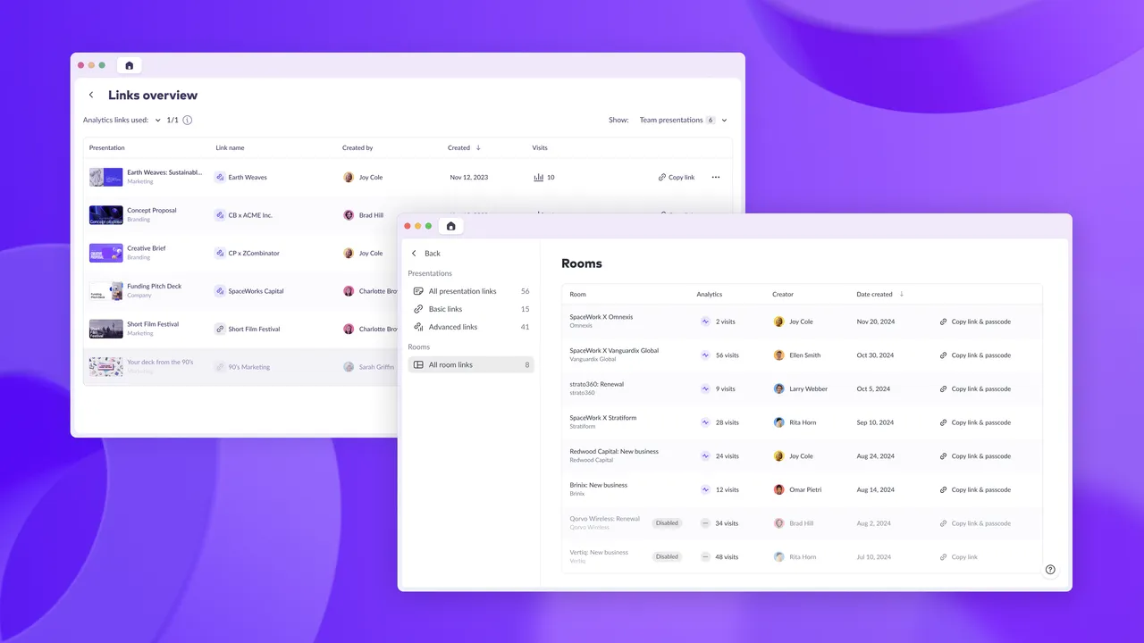 Pitch app screen
