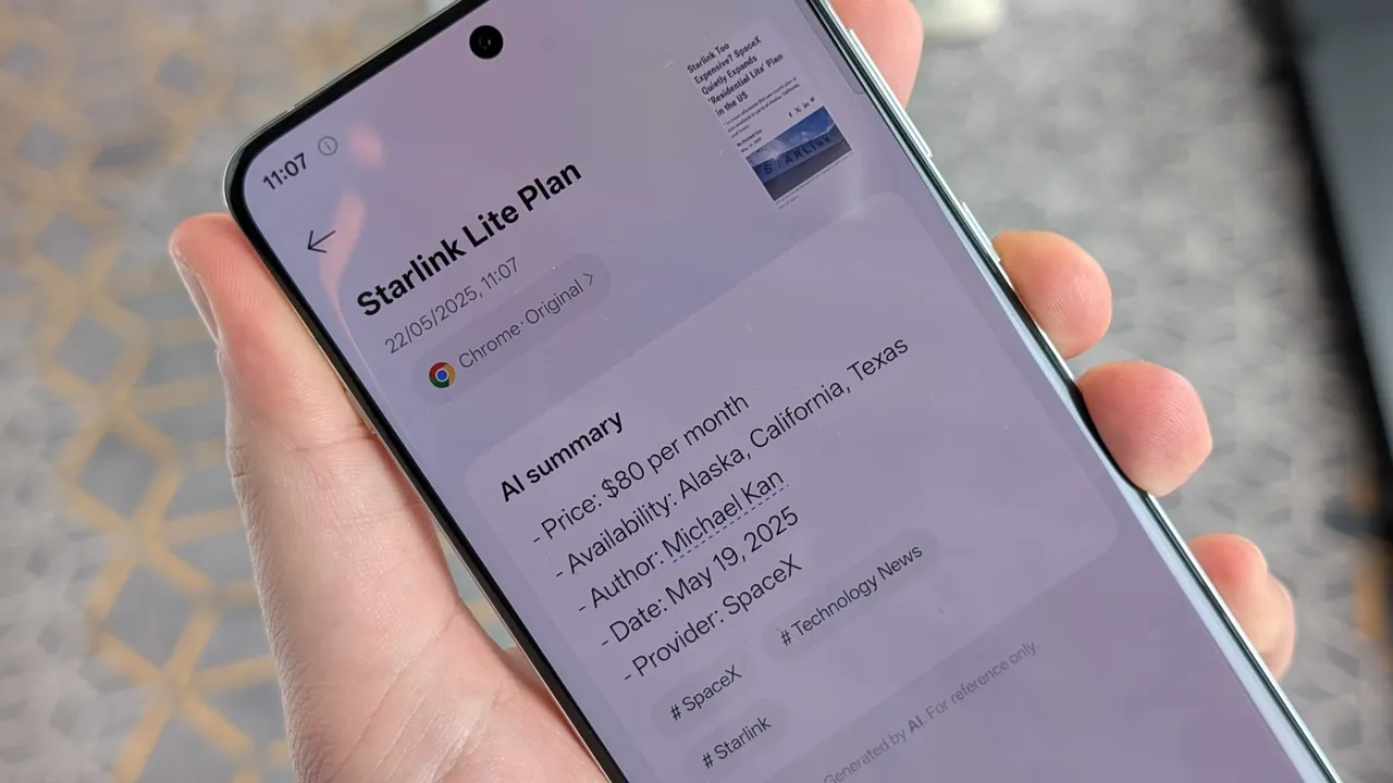 Plus AI interface in use