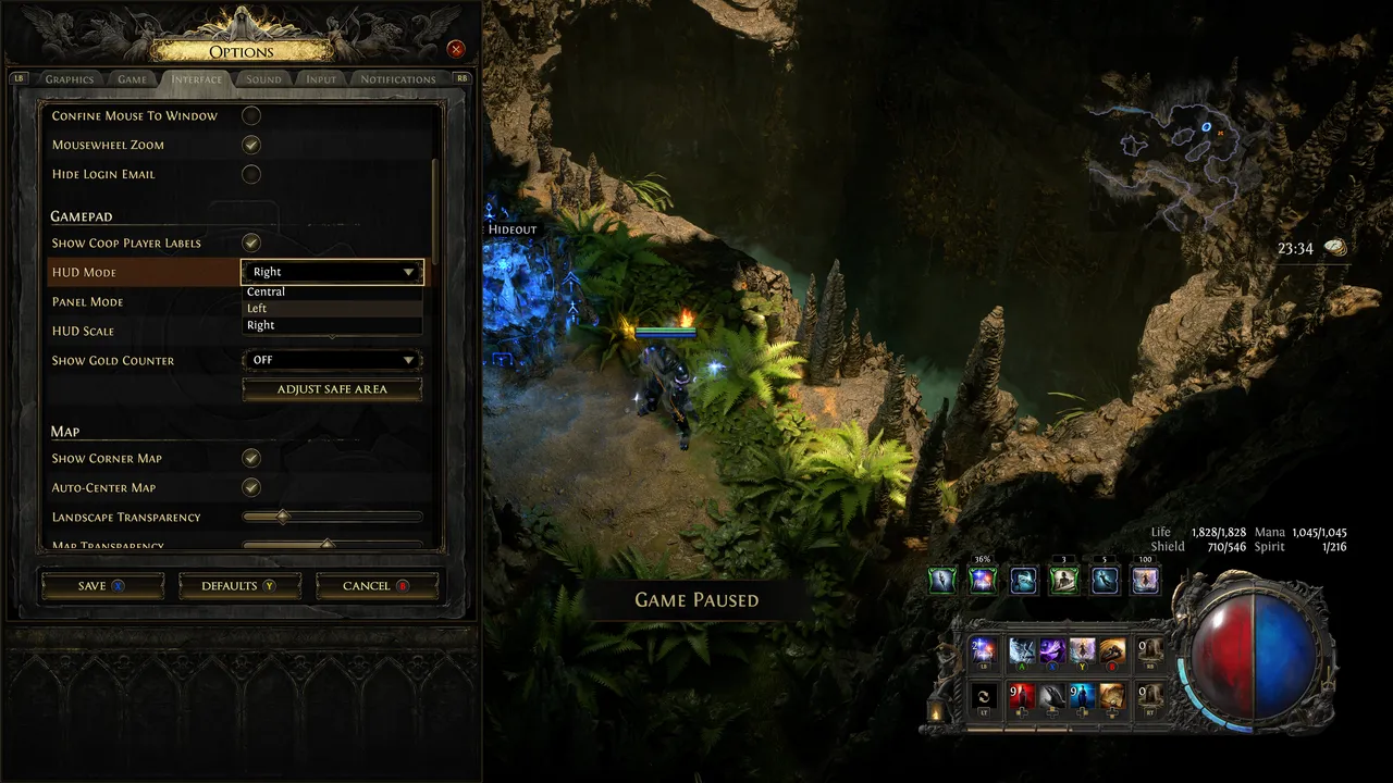 Poe interface in use
