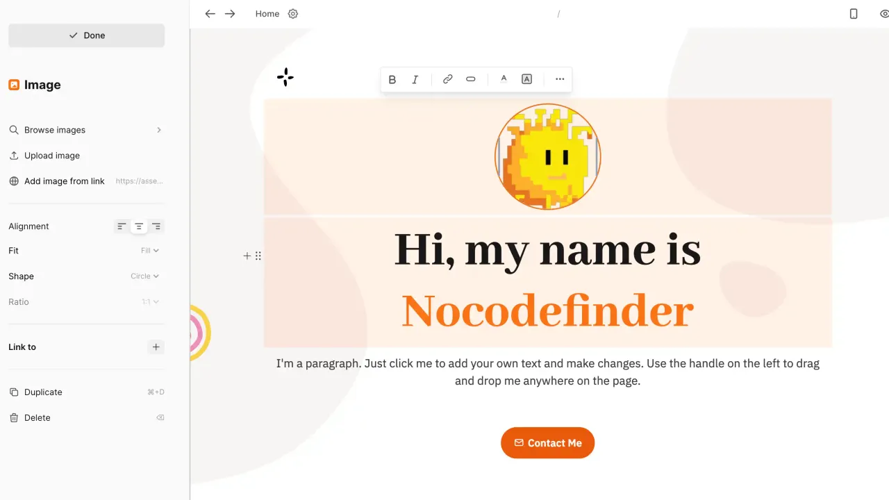 Popsy in action, no-code AI tool
