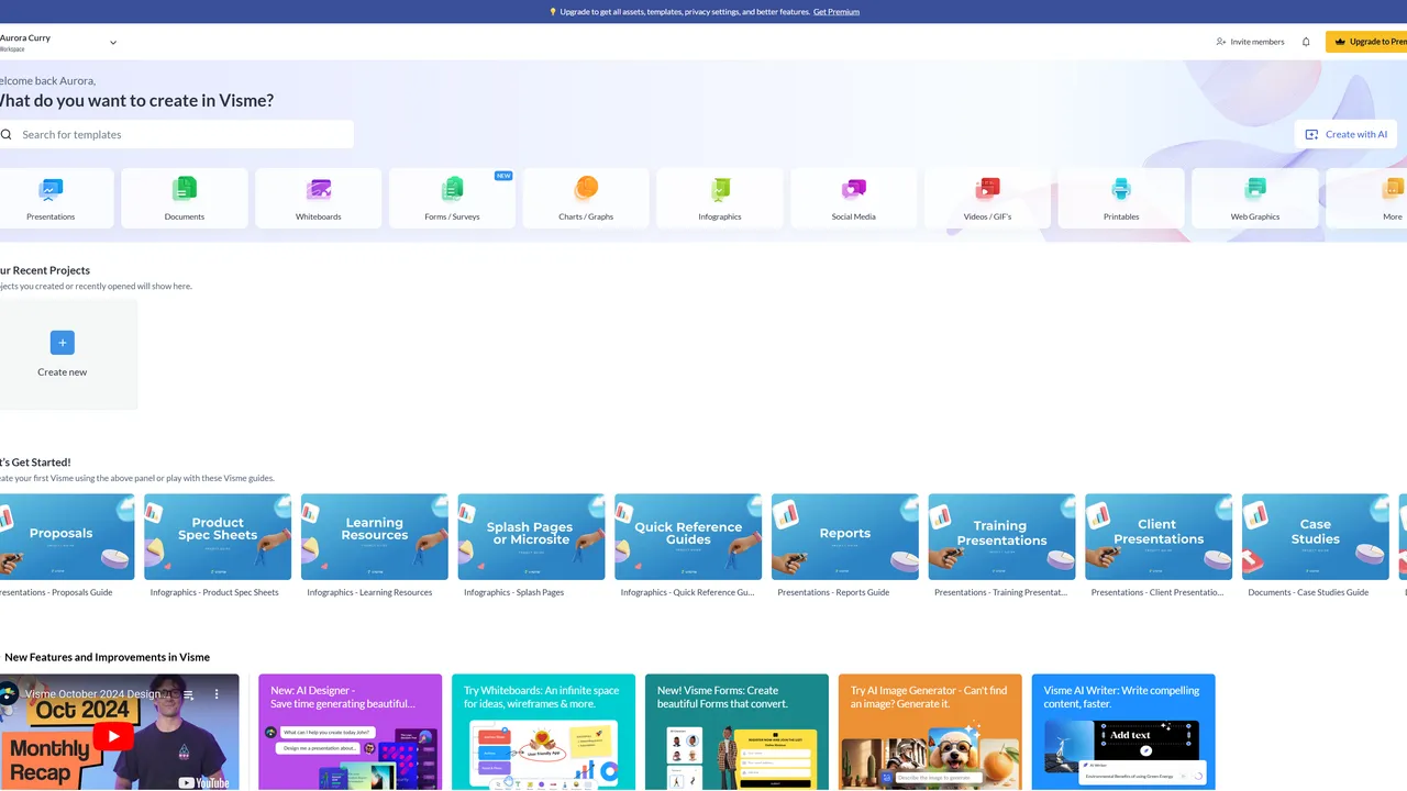 Presentations.ai app screen