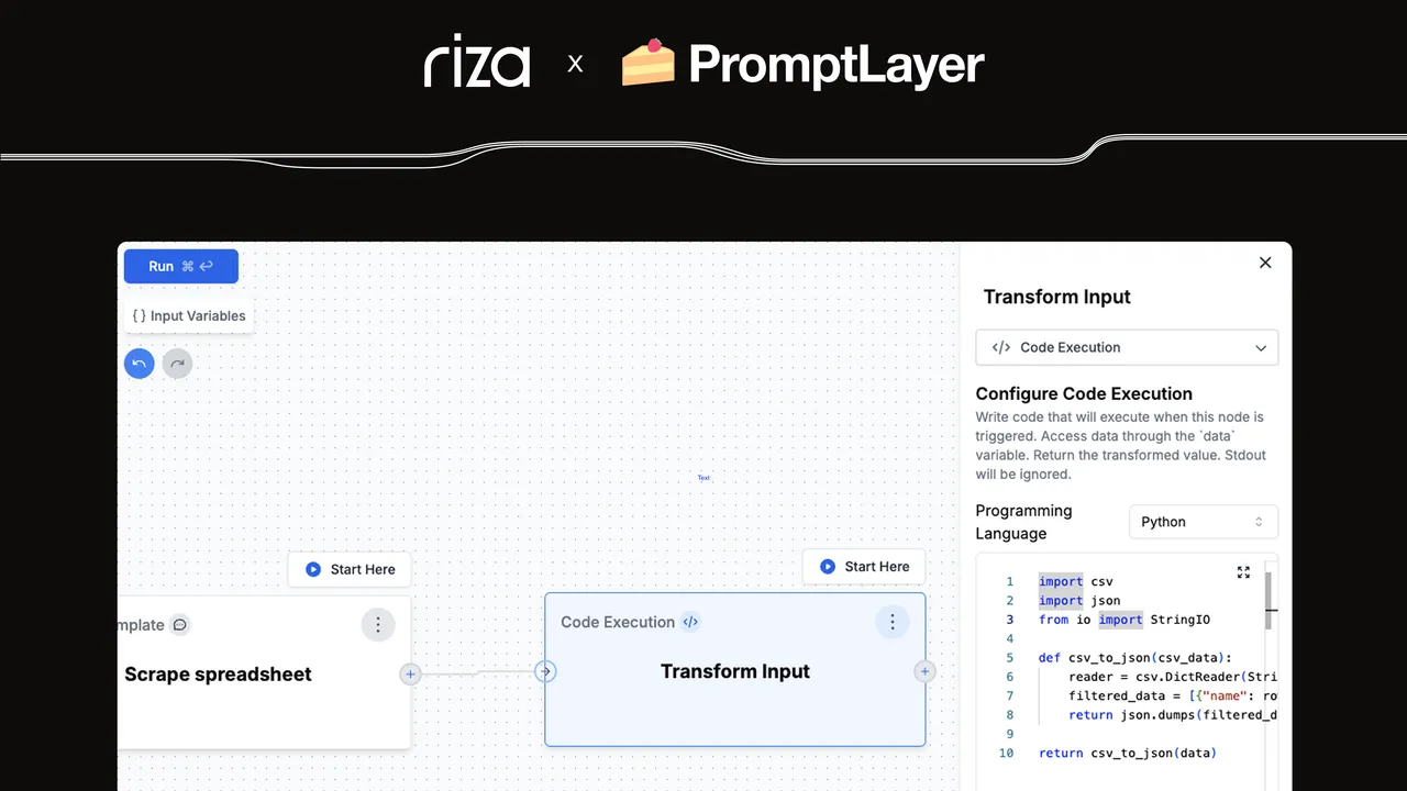 PromptLayer dashboard view
